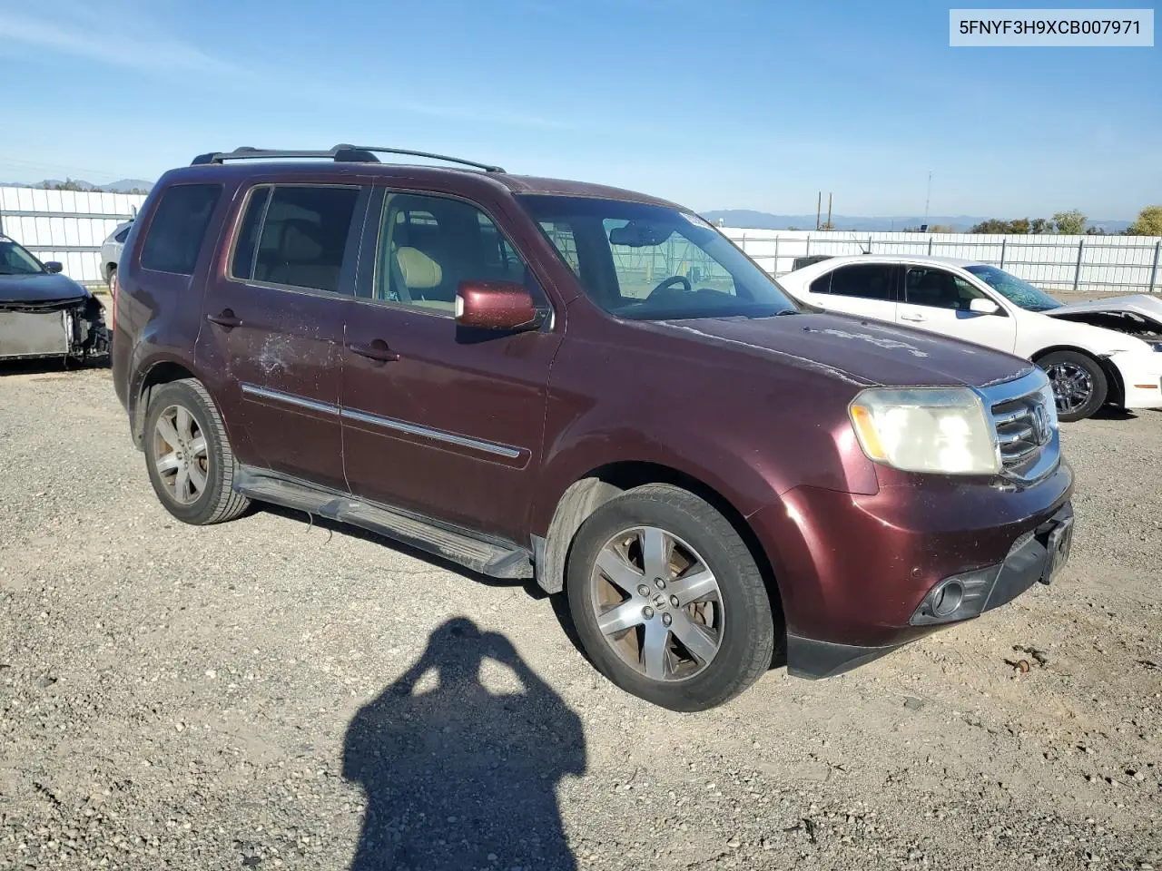 5FNYF3H9XCB007971 2012 Honda Pilot Touring