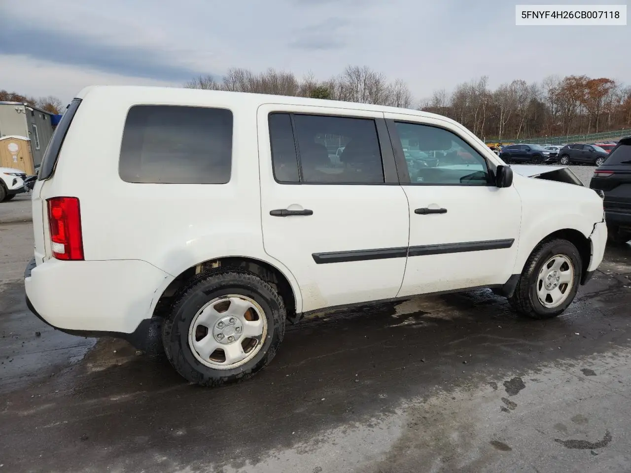5FNYF4H26CB007118 2012 Honda Pilot Lx