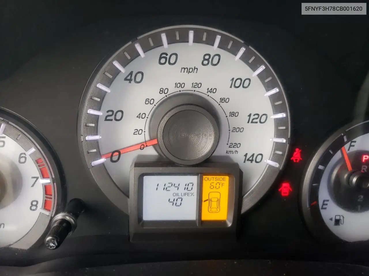 5FNYF3H78CB001620 2012 Honda Pilot Exln
