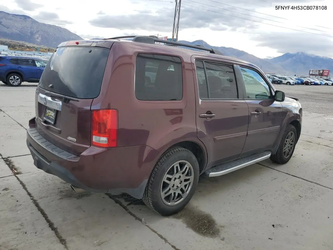 5FNYF4H53CB078108 2012 Honda Pilot Exl