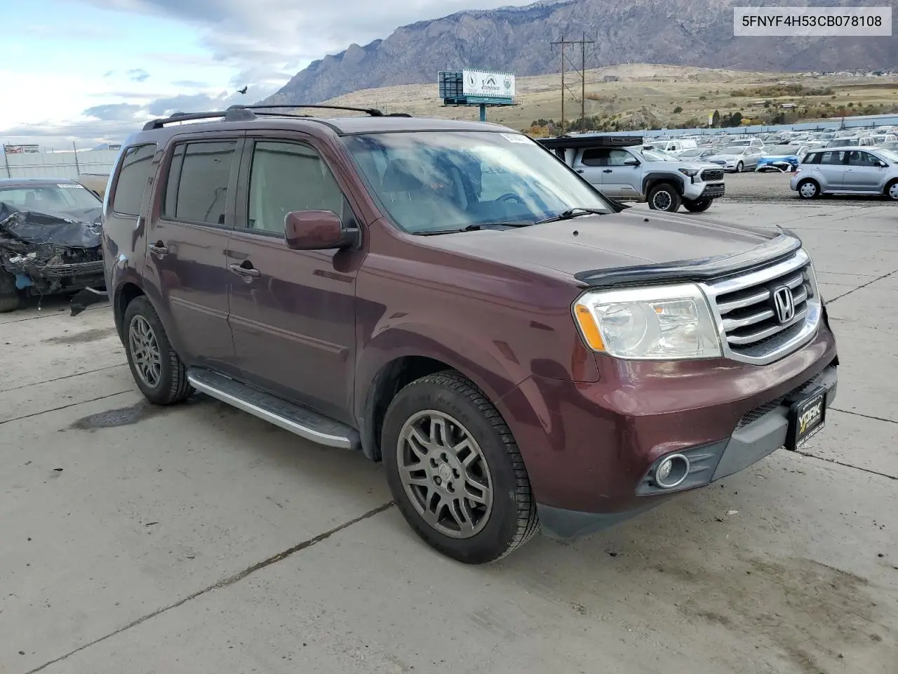 5FNYF4H53CB078108 2012 Honda Pilot Exl
