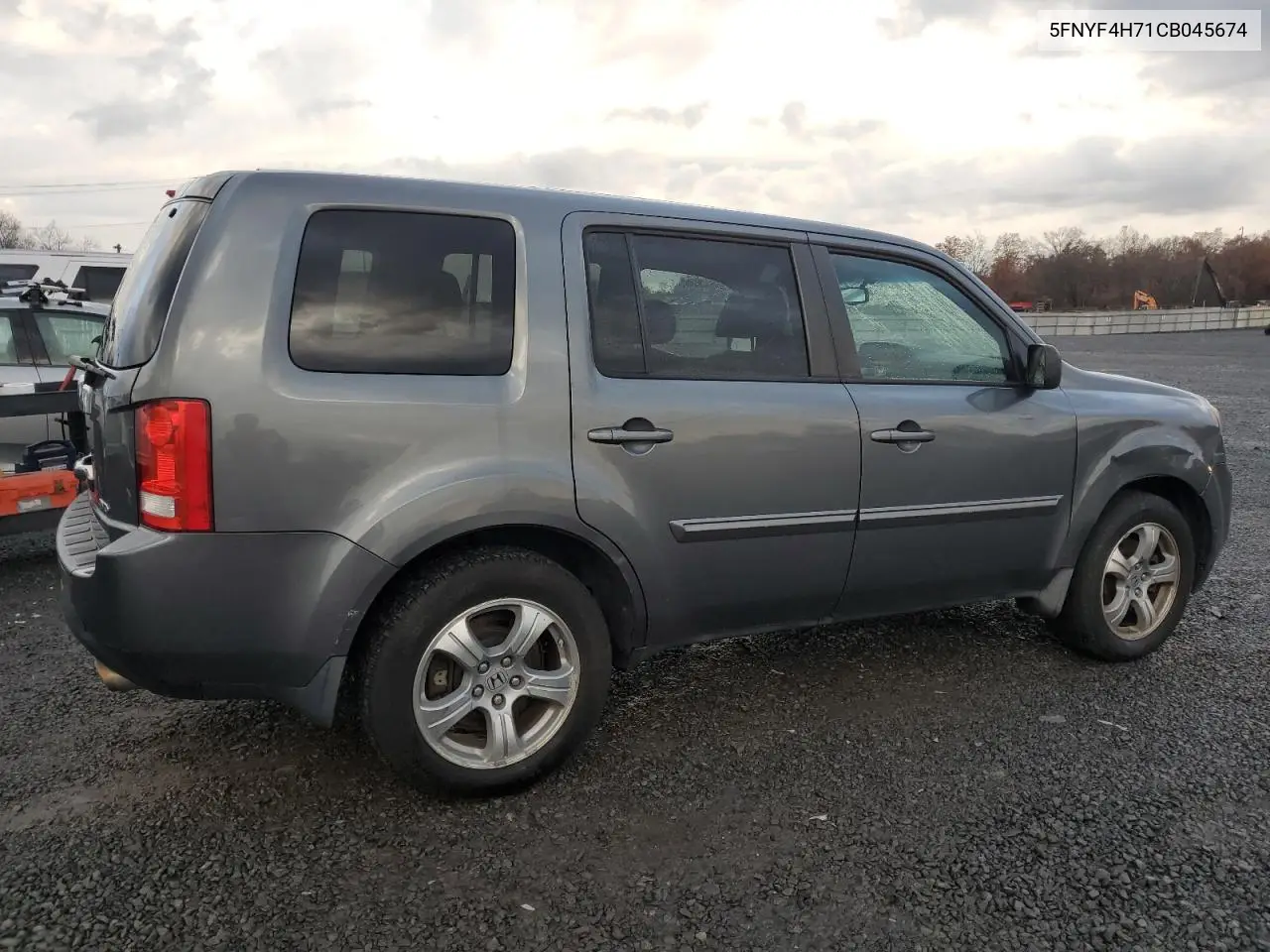 5FNYF4H71CB045674 2012 Honda Pilot Exln