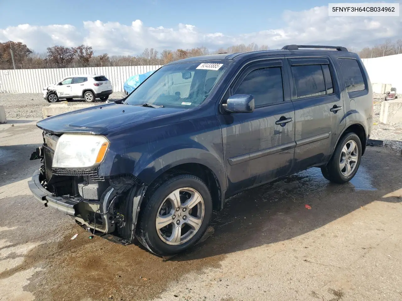 5FNYF3H64CB034962 2012 Honda Pilot Exl