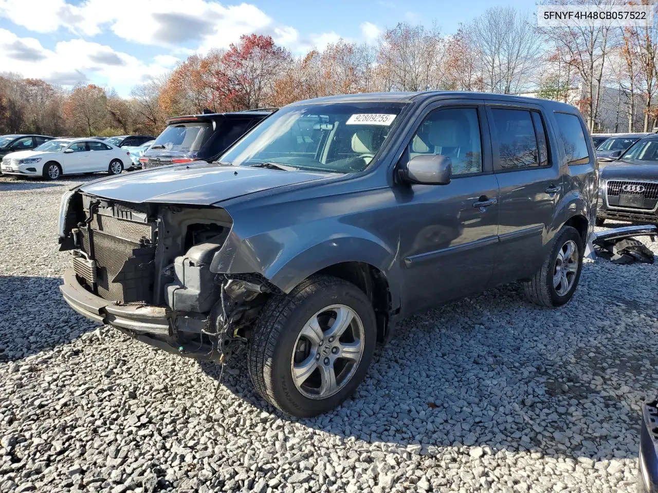 5FNYF4H48CB057522 2012 Honda Pilot Ex