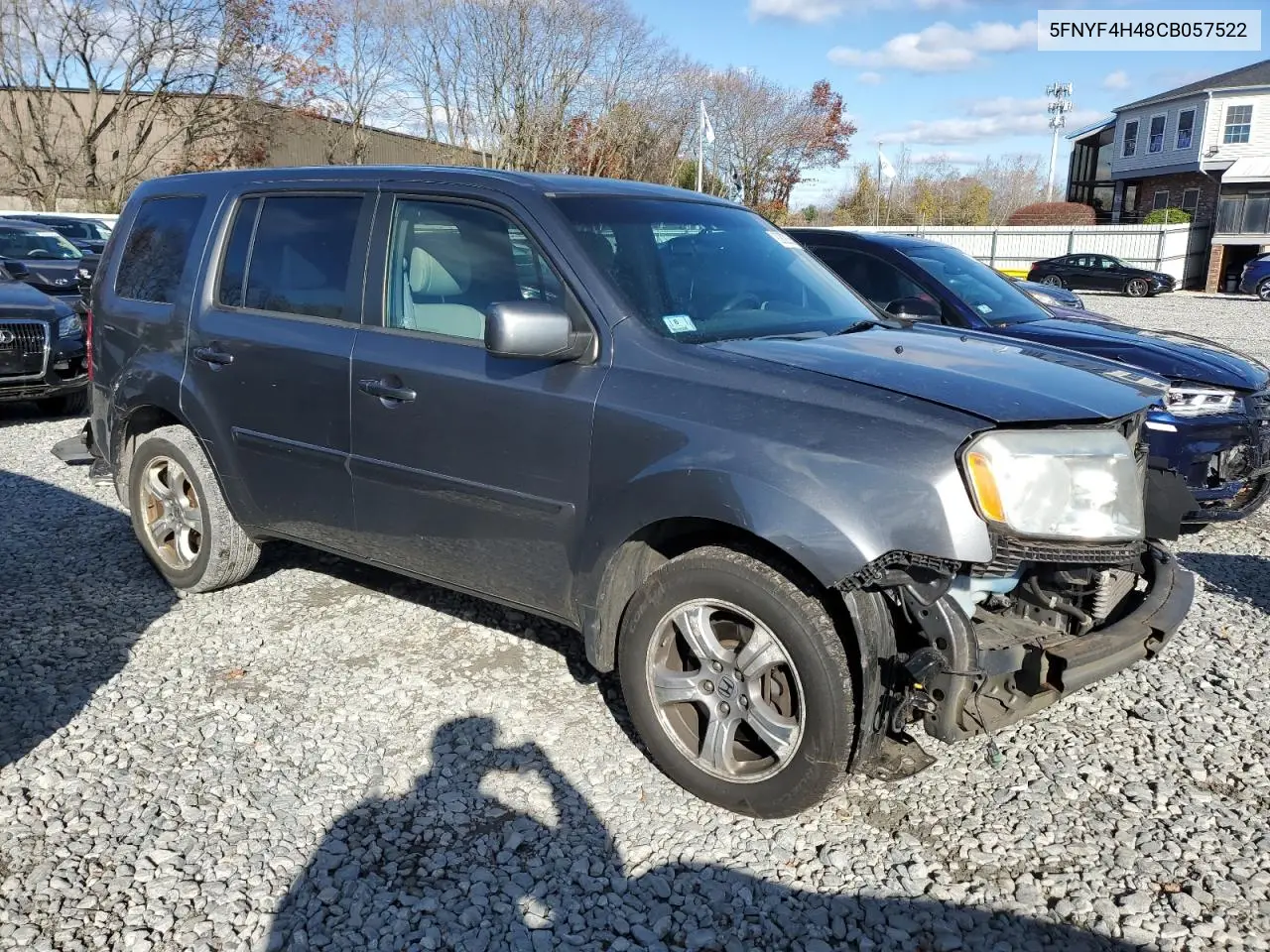 5FNYF4H48CB057522 2012 Honda Pilot Ex