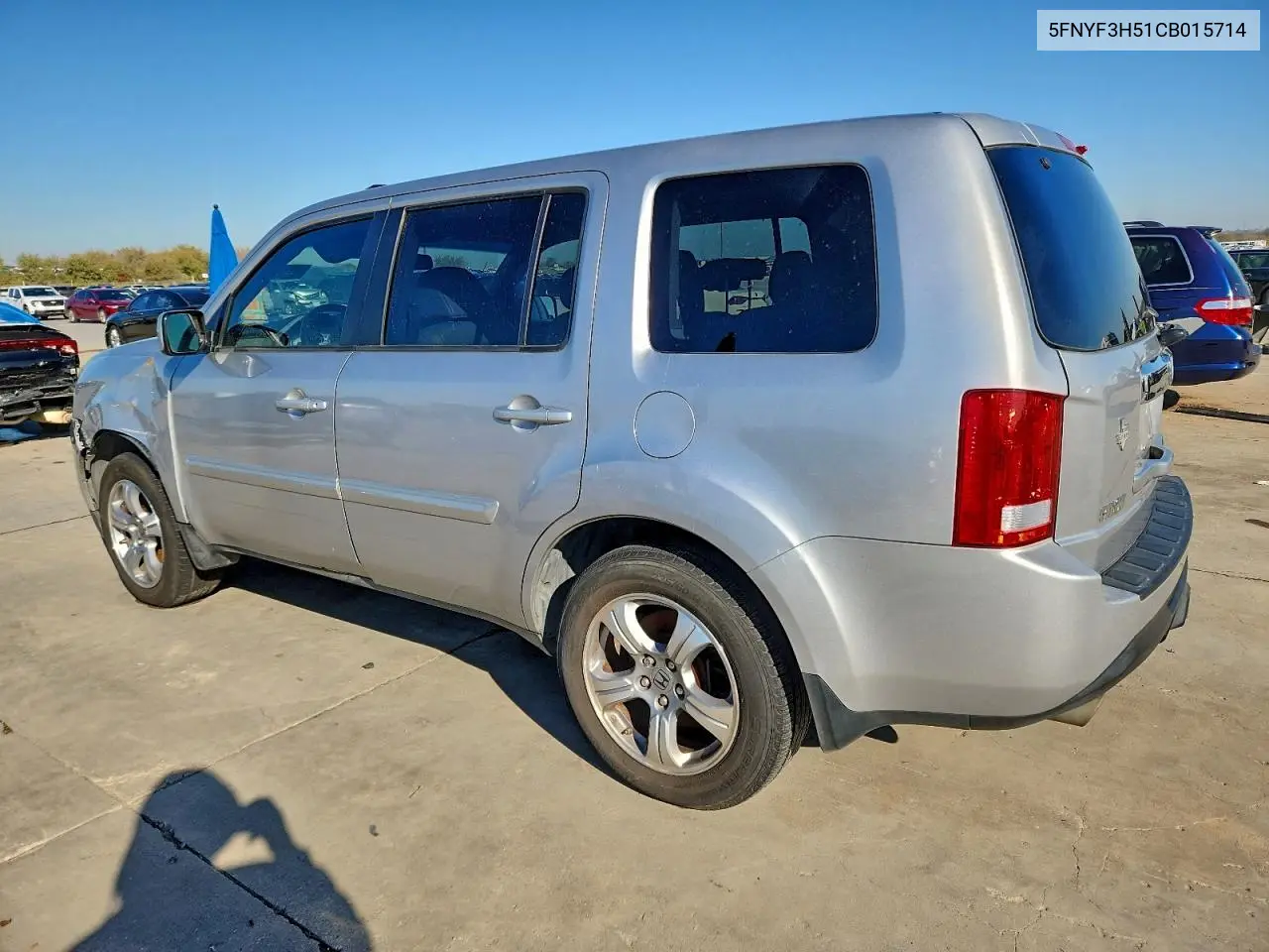5FNYF3H51CB015714 2012 Honda Pilot Exl