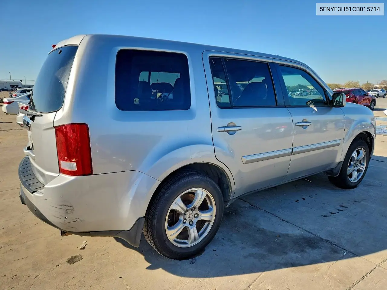 5FNYF3H51CB015714 2012 Honda Pilot Exl