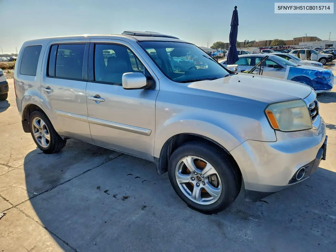 5FNYF3H51CB015714 2012 Honda Pilot Exl