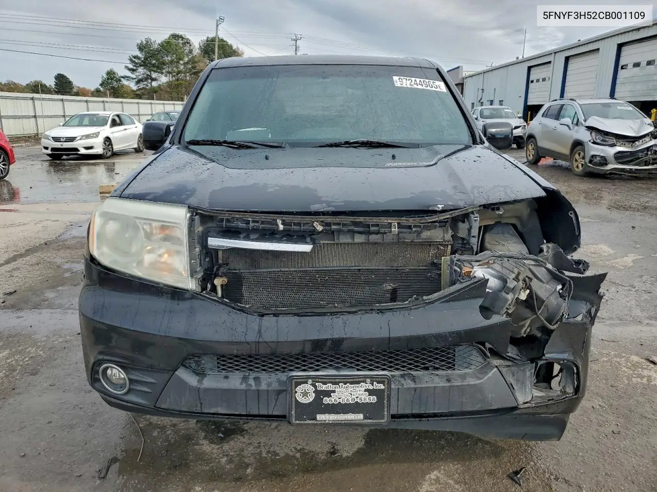 5FNYF3H52CB001109 2012 Honda Pilot Exl