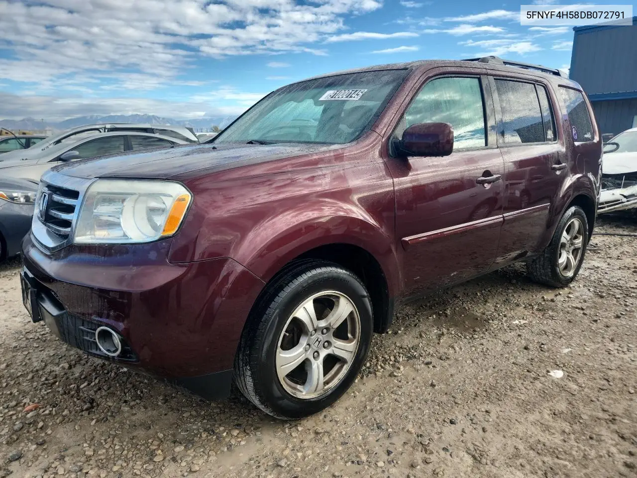 5FNYF4H58DB072791 2013 Honda Pilot Exl