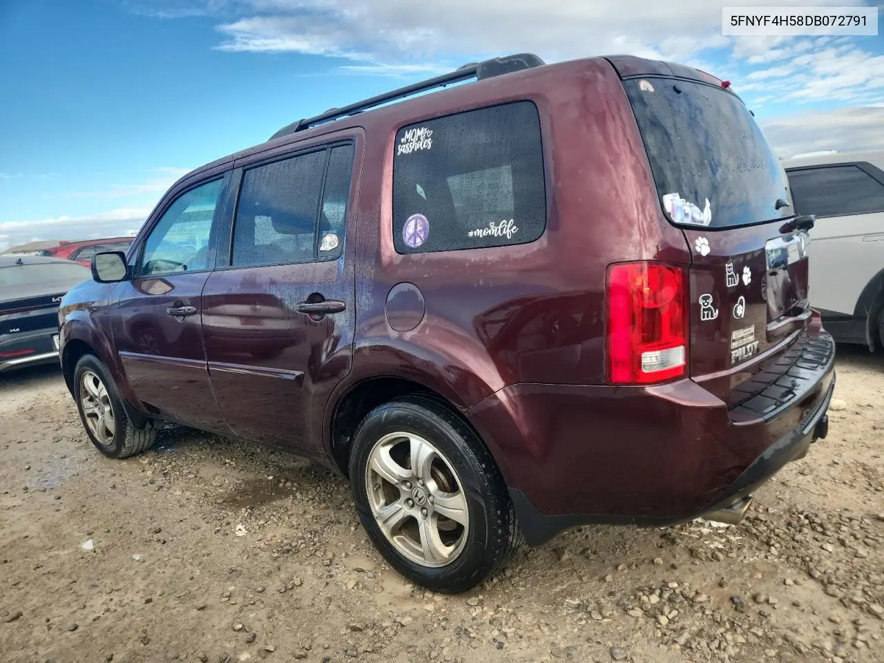 5FNYF4H58DB072791 2013 Honda Pilot Exl