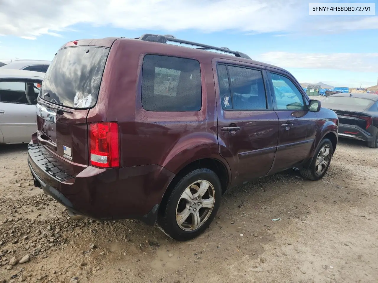 5FNYF4H58DB072791 2013 Honda Pilot Exl