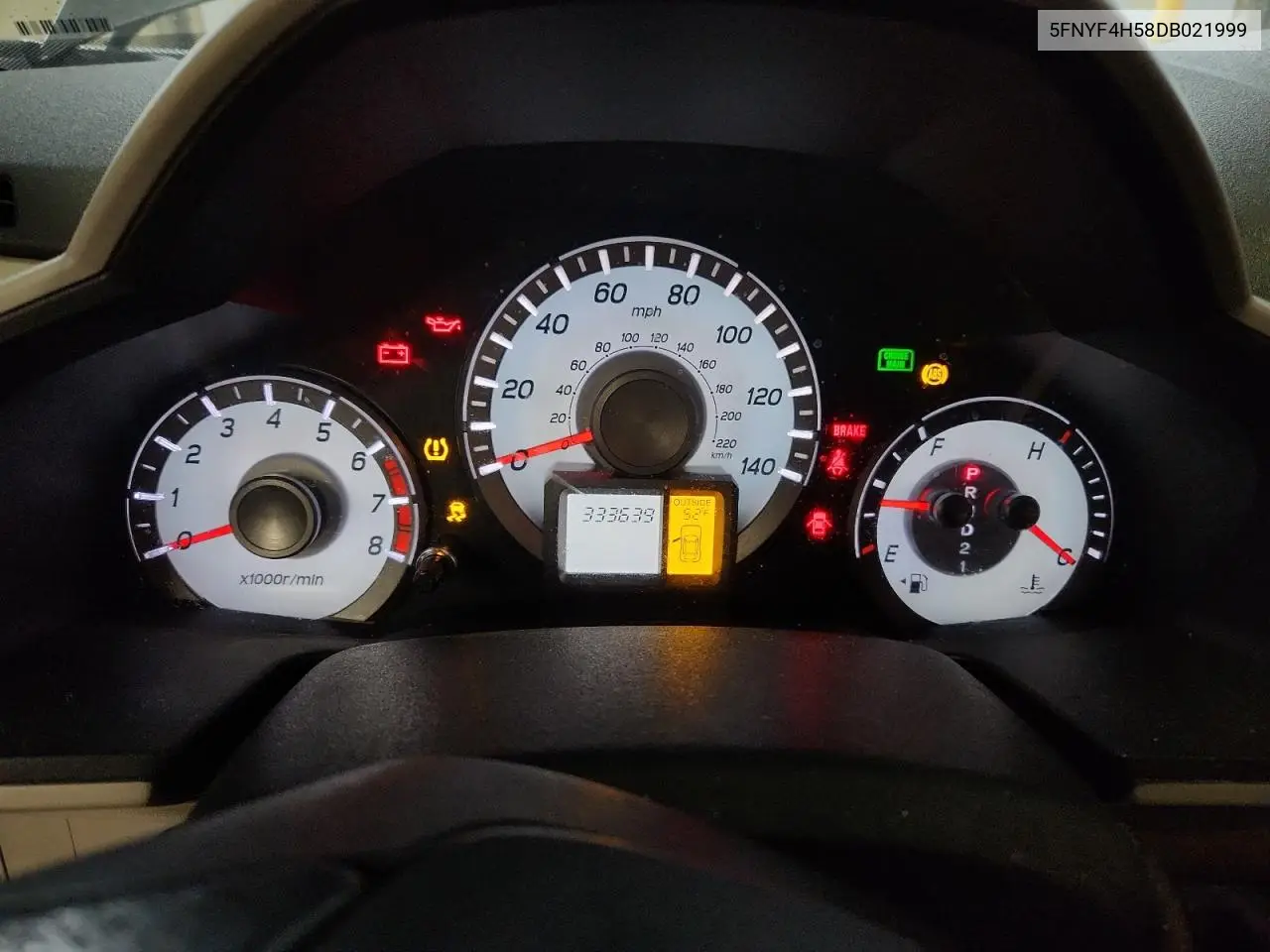5FNYF4H58DB021999 2013 Honda Pilot Exl