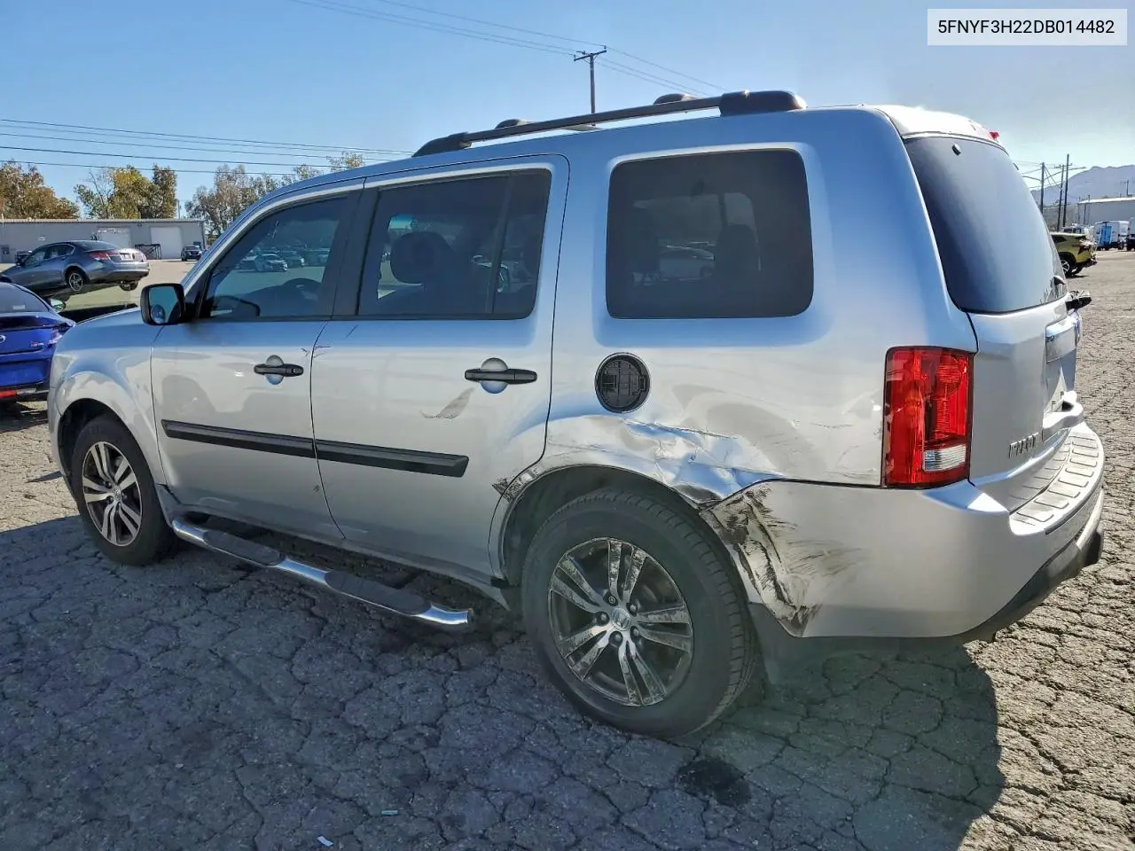5FNYF3H22DB014482 2013 Honda Pilot Lx
