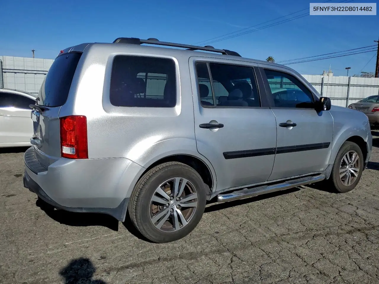 5FNYF3H22DB014482 2013 Honda Pilot Lx