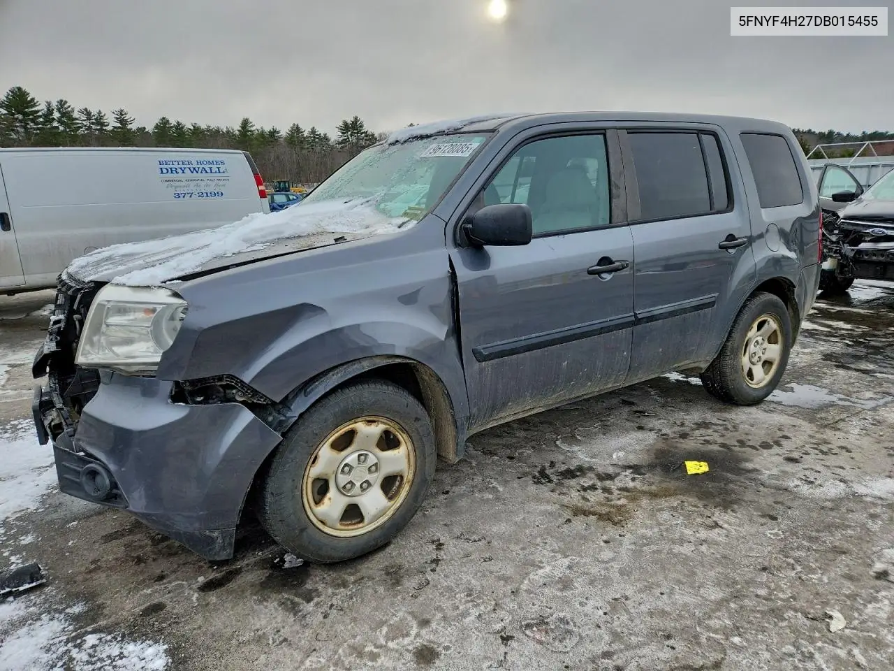 5FNYF4H27DB015455 2013 Honda Pilot Lx