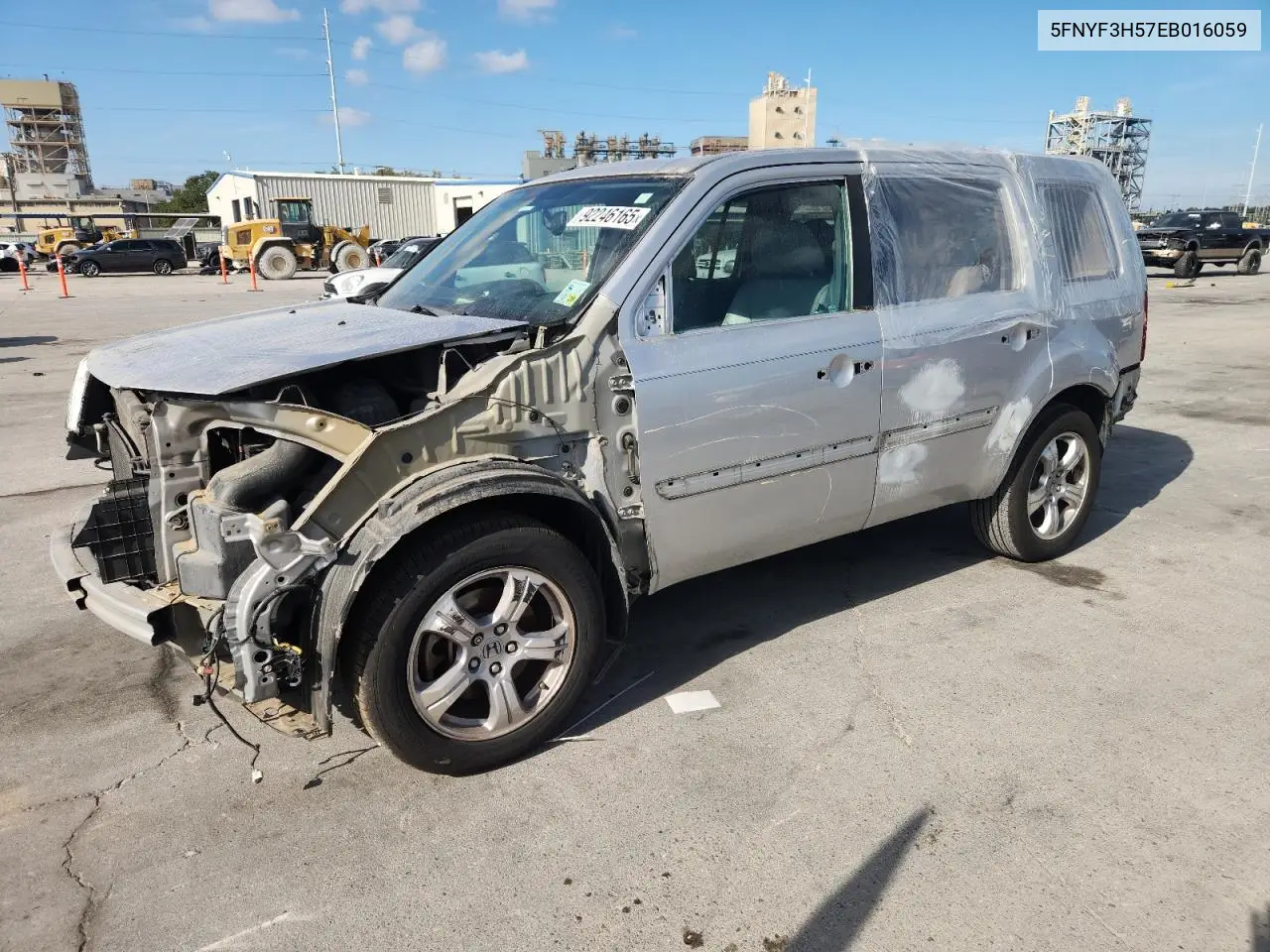 5FNYF3H57EB016059 2014 Honda Pilot Exl