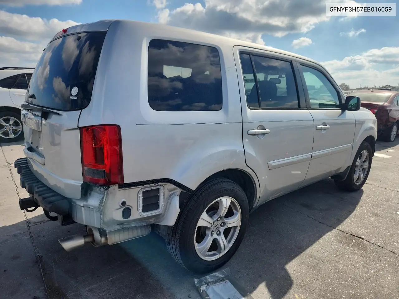 5FNYF3H57EB016059 2014 Honda Pilot Exl