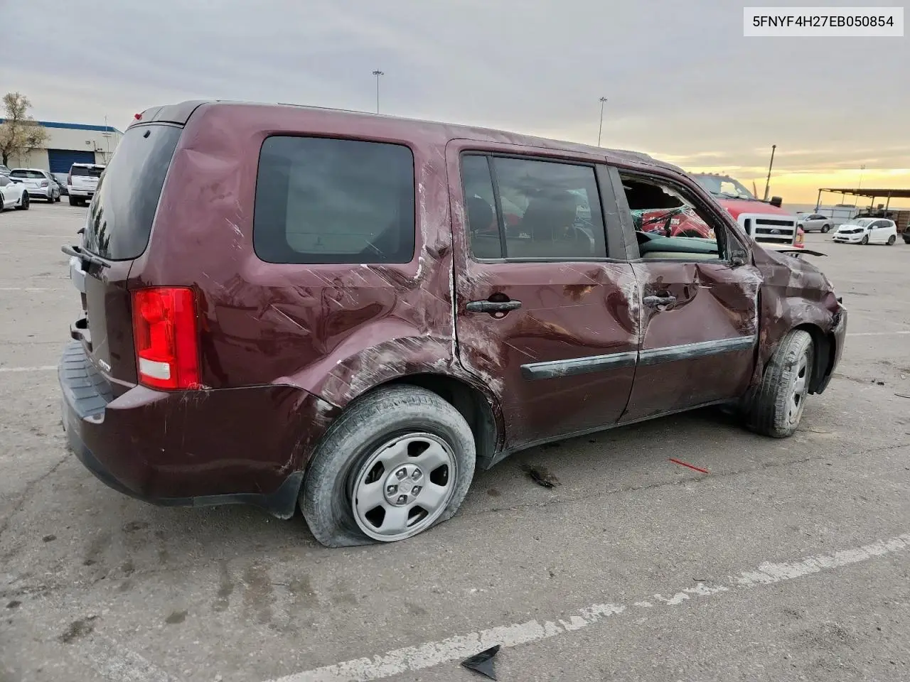 5FNYF4H27EB050854 2014 Honda Pilot Lx