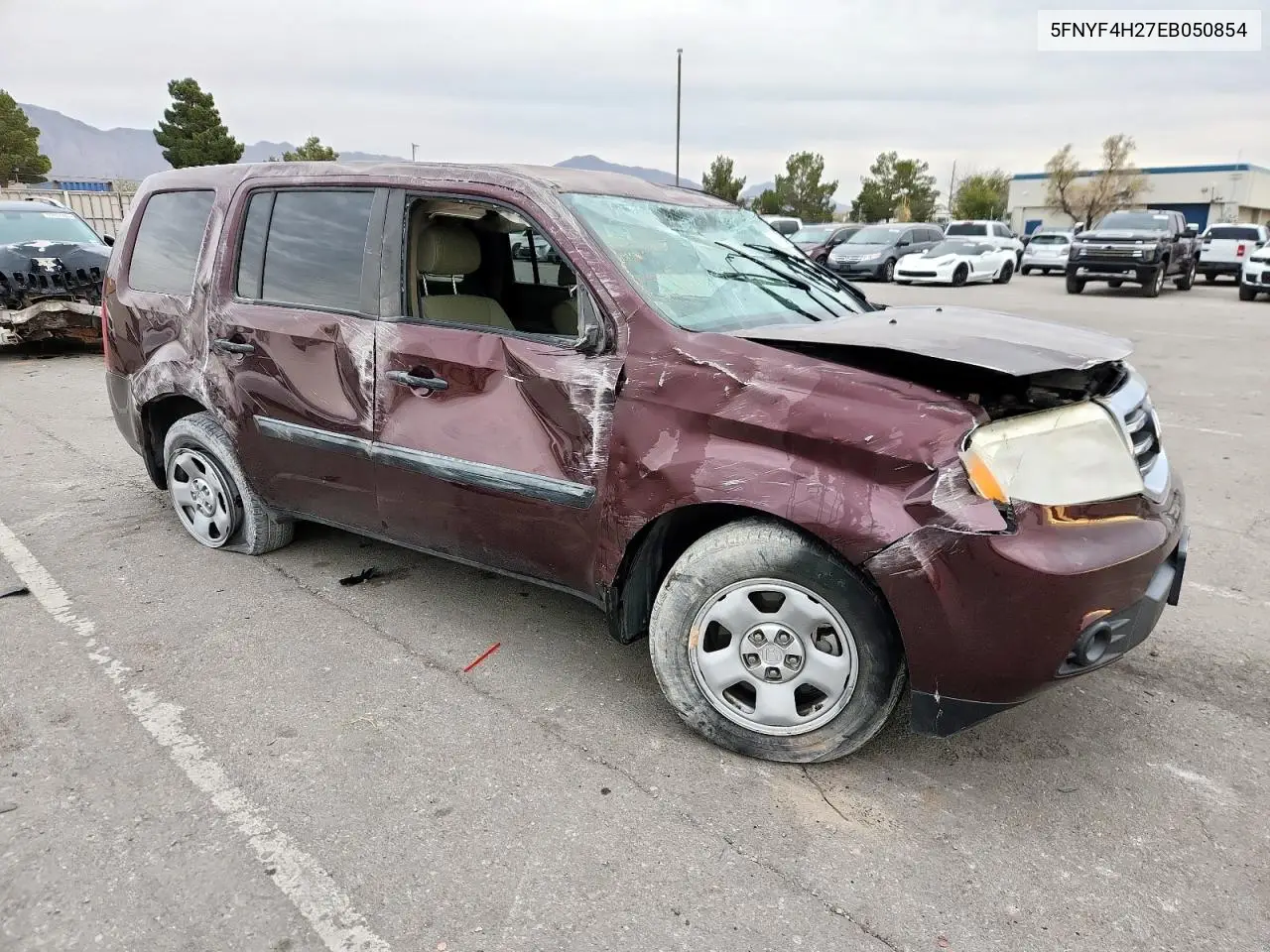 5FNYF4H27EB050854 2014 Honda Pilot Lx