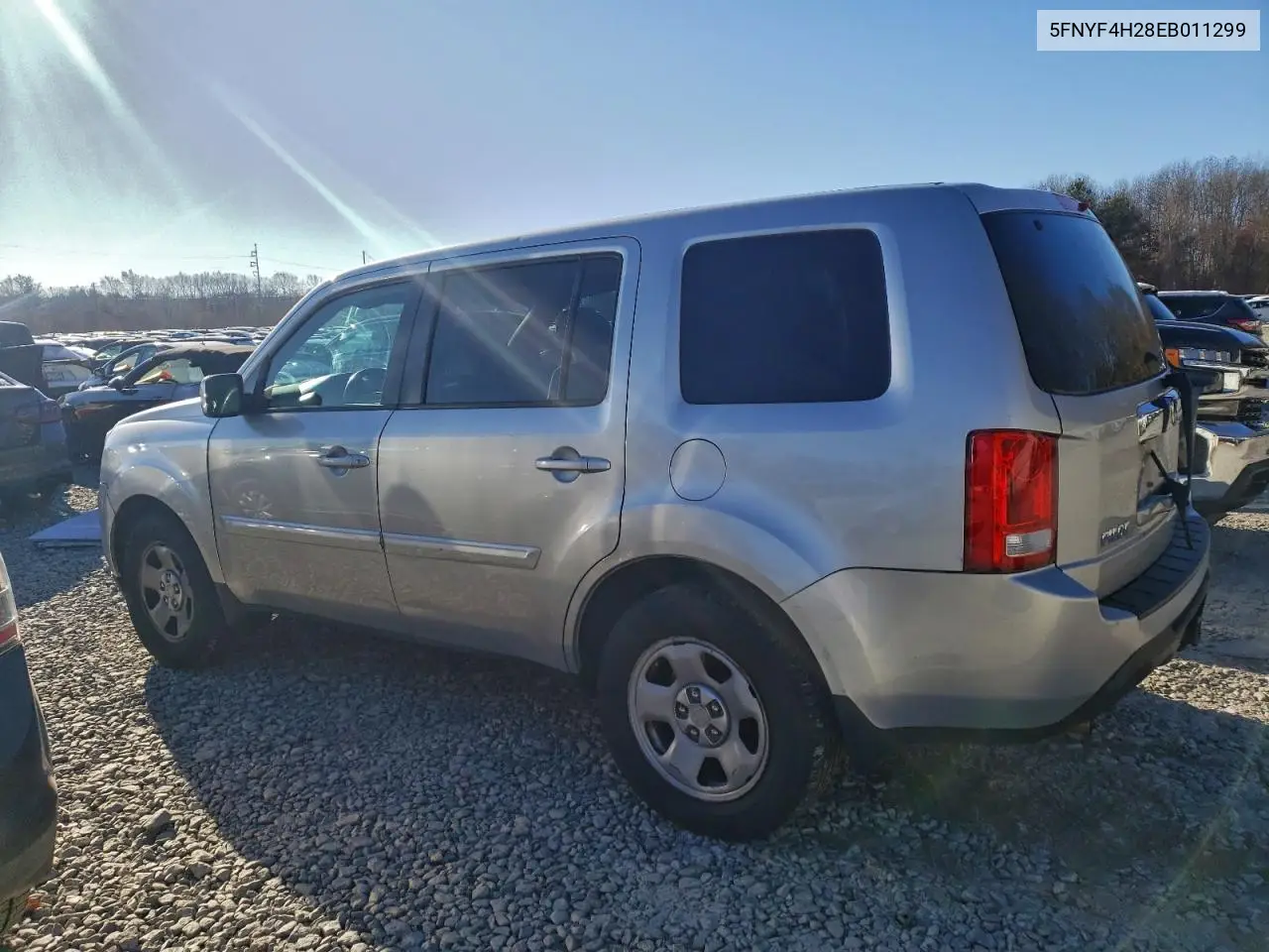 5FNYF4H28EB011299 2014 Honda Pilot Lx