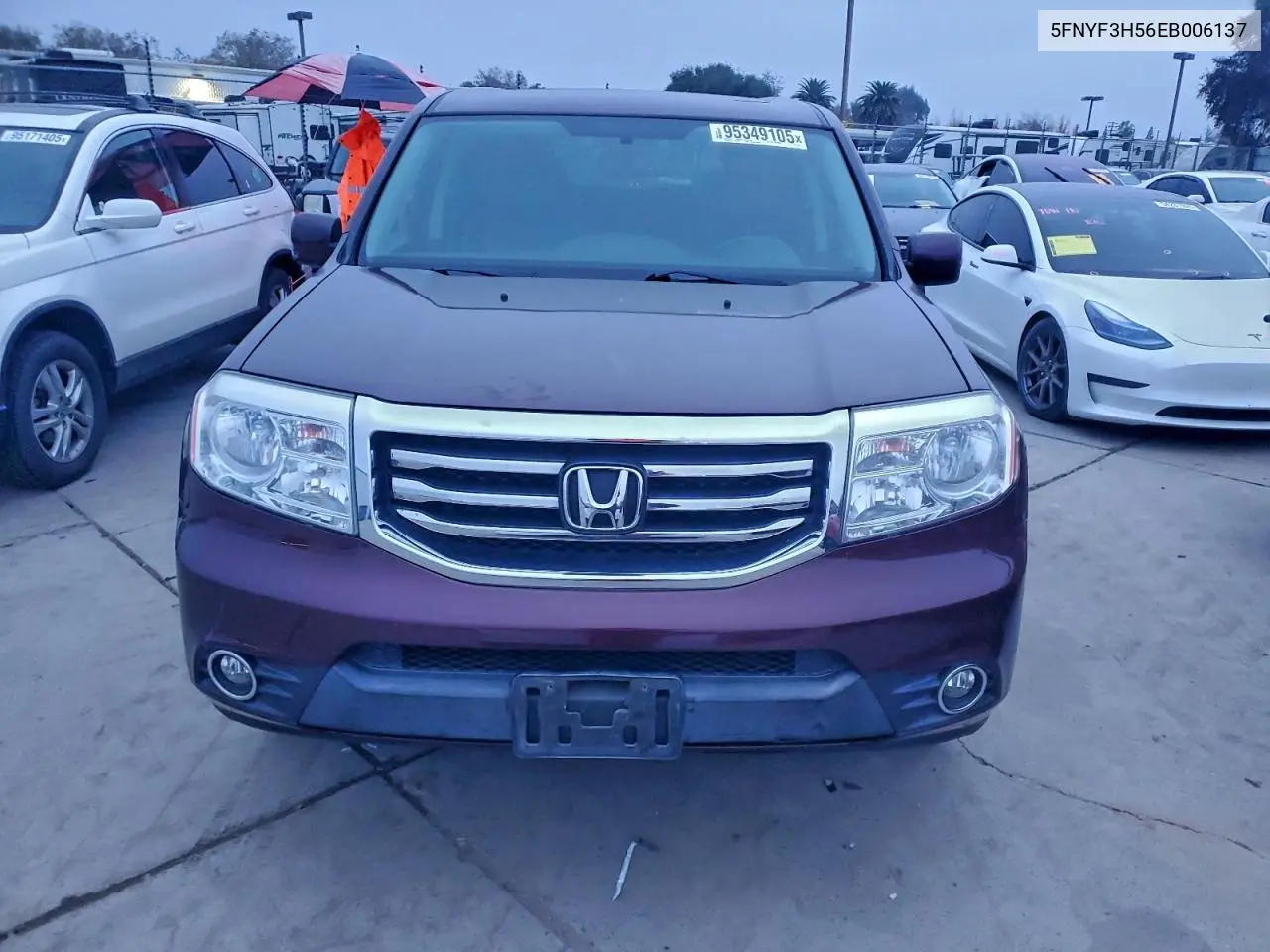 5FNYF3H56EB006137 2014 Honda Pilot Exl
