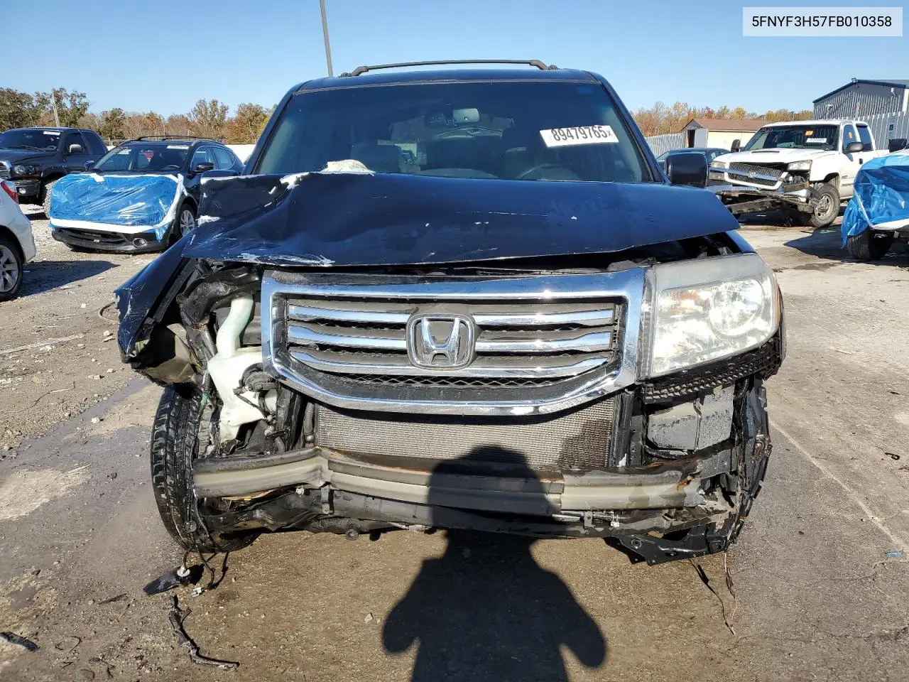 5FNYF3H57FB010358 2015 Honda Pilot Exl