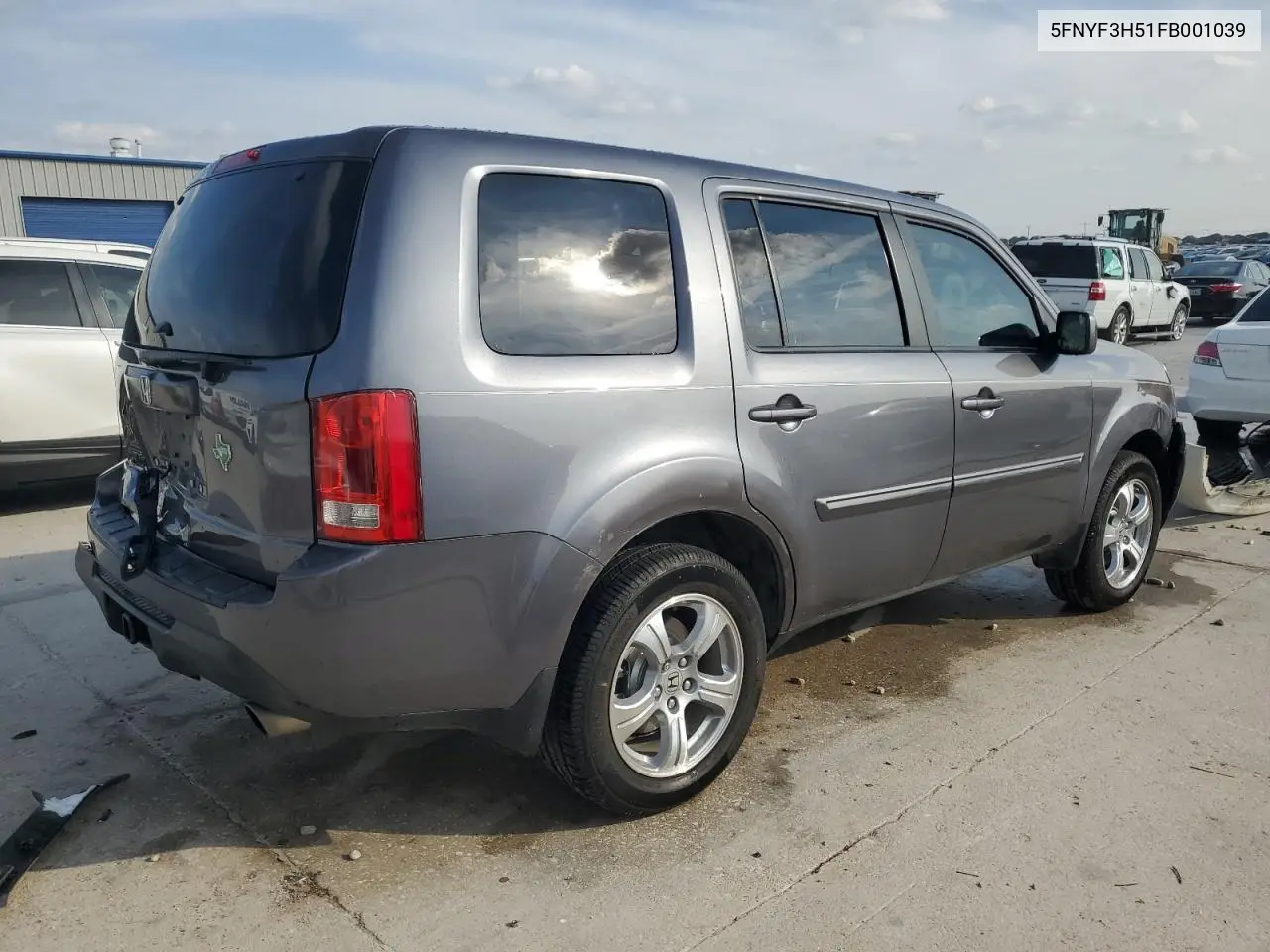 5FNYF3H51FB001039 2015 Honda Pilot Exl
