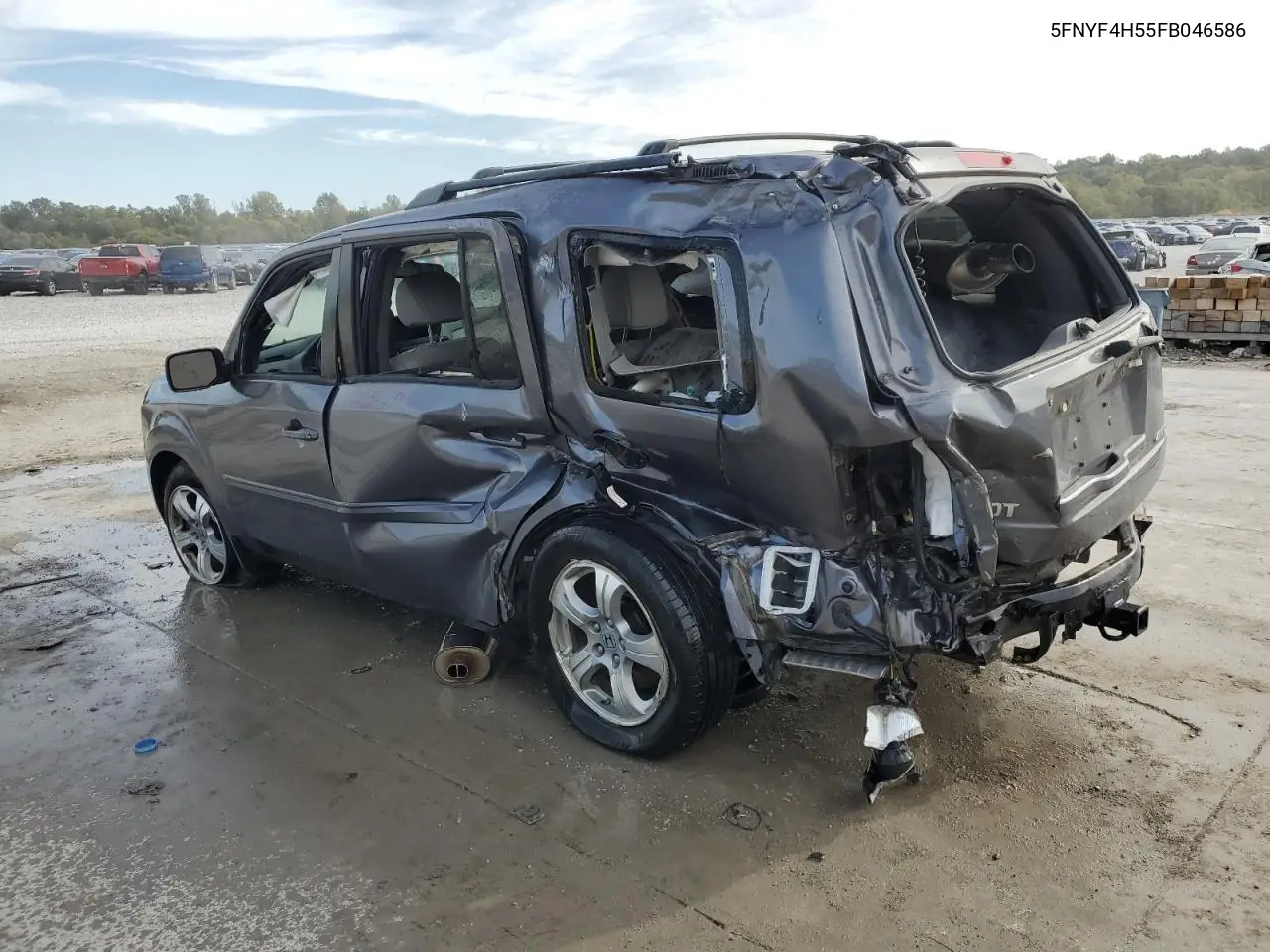5FNYF4H55FB046586 2015 Honda Pilot Exl