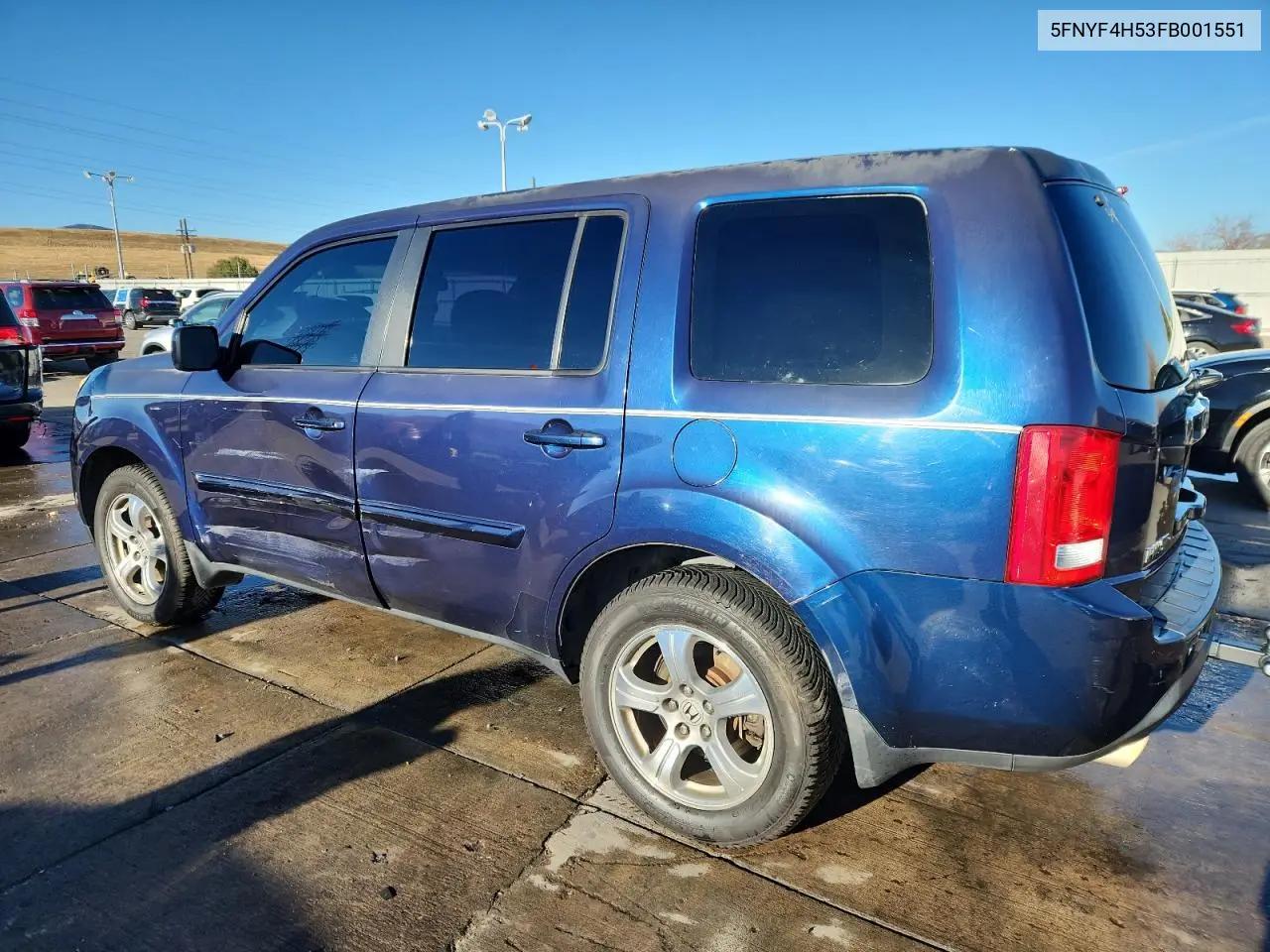5FNYF4H53FB001551 2015 Honda Pilot Exl