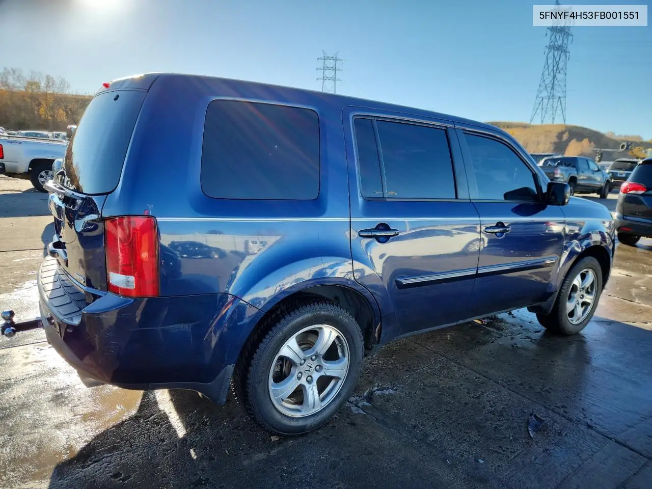 5FNYF4H53FB001551 2015 Honda Pilot Exl