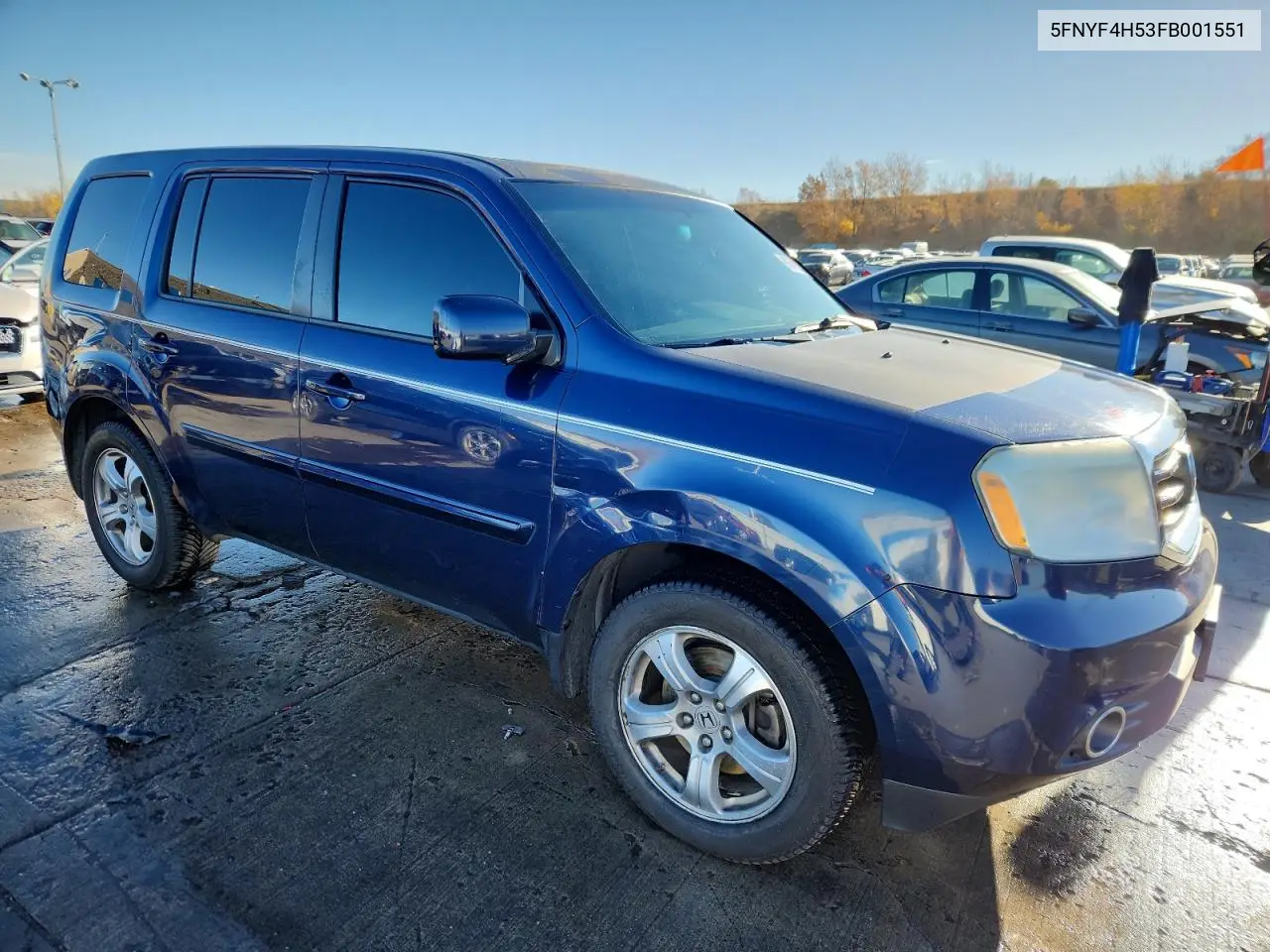 5FNYF4H53FB001551 2015 Honda Pilot Exl