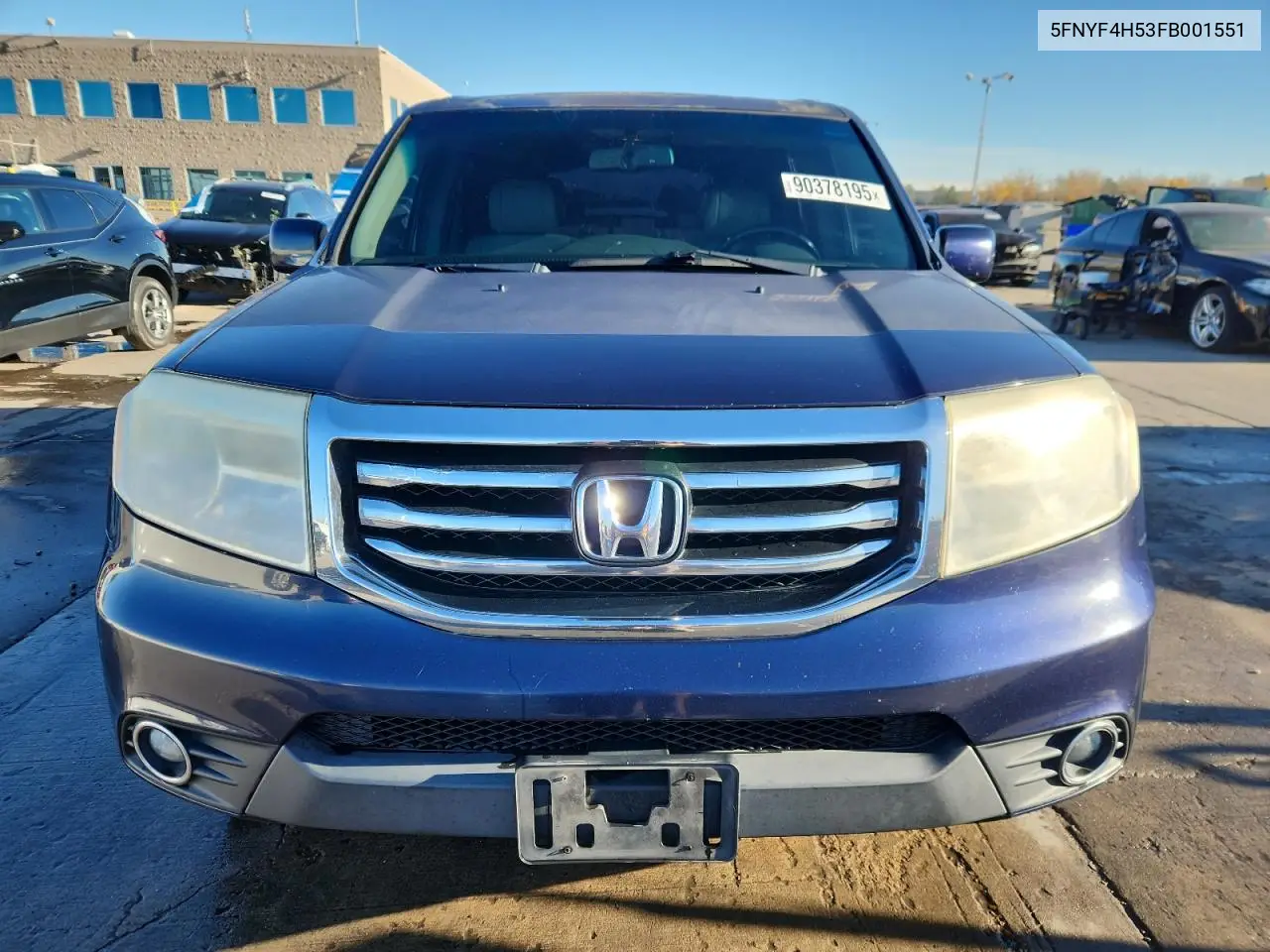 5FNYF4H53FB001551 2015 Honda Pilot Exl