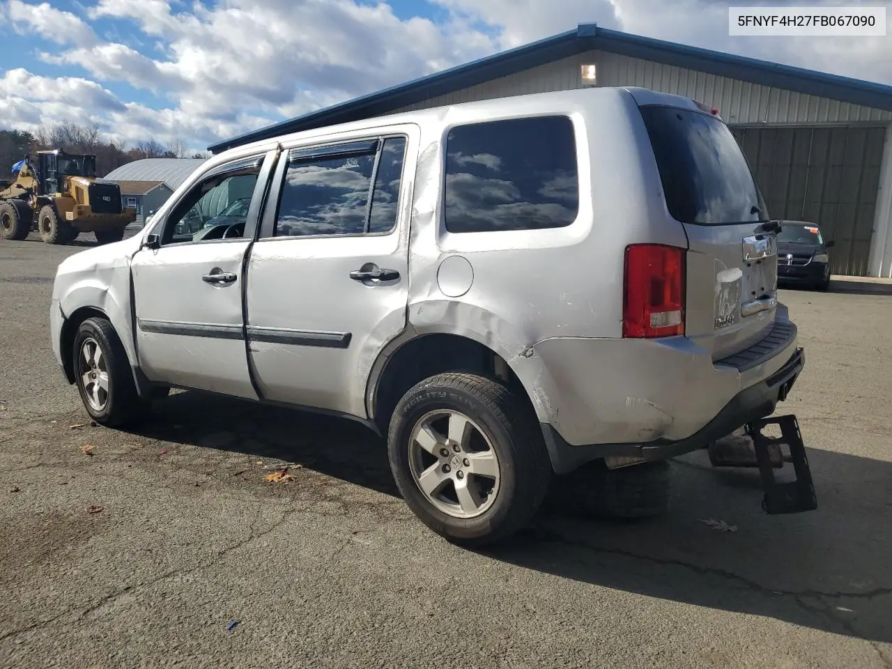 5FNYF4H27FB067090 2015 Honda Pilot Lx