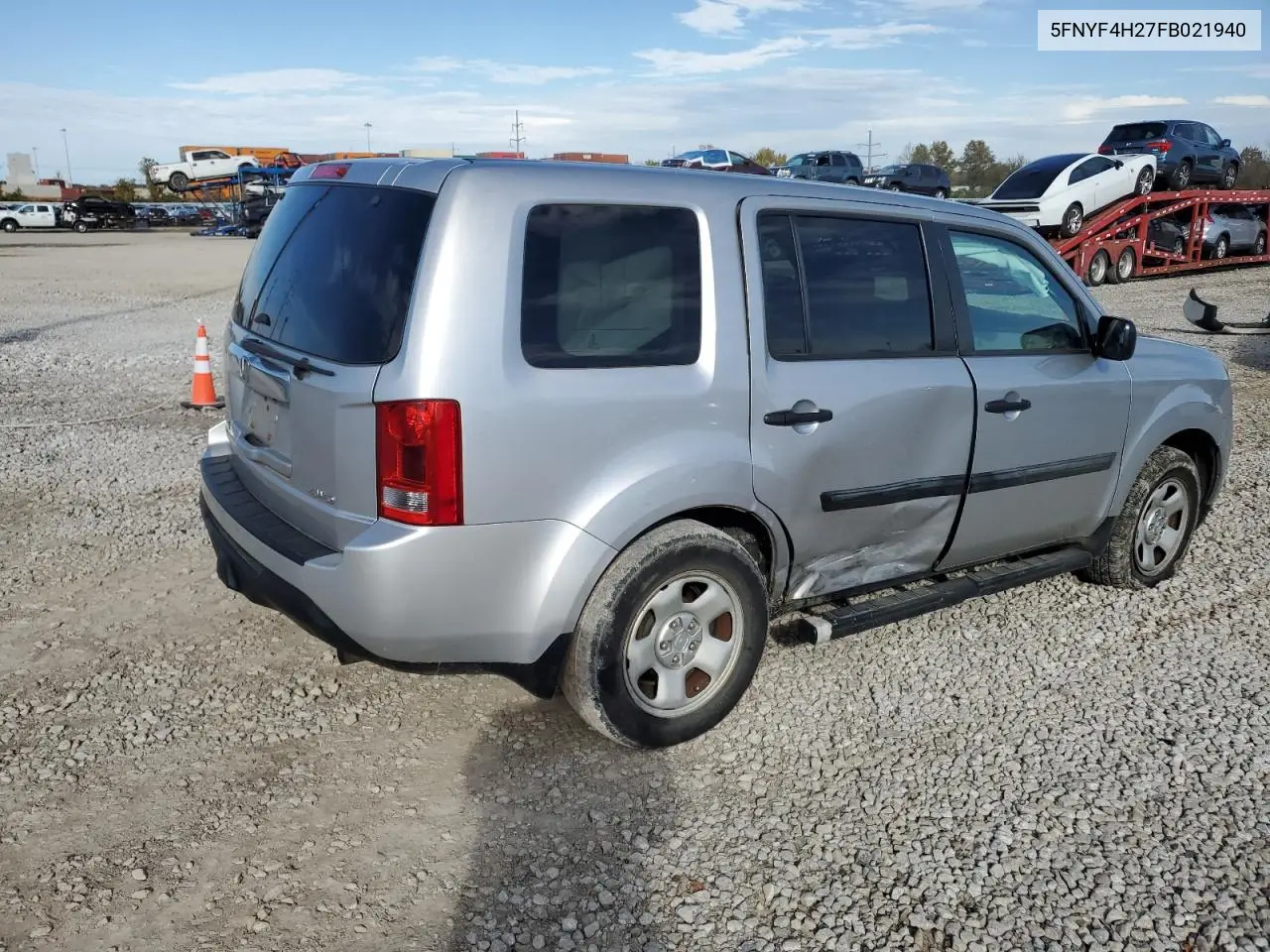 5FNYF4H27FB021940 2015 Honda Pilot Lx