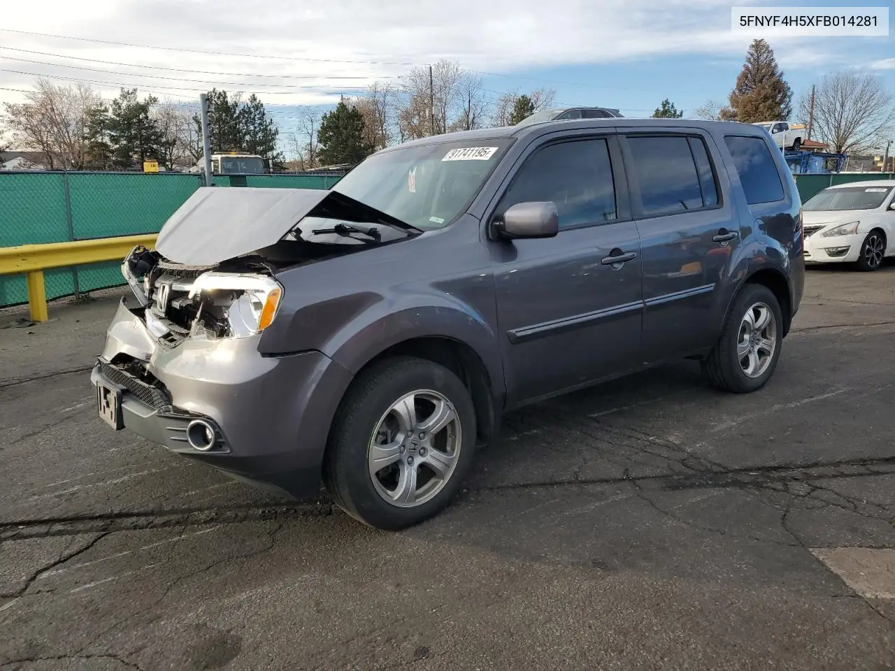 5FNYF4H5XFB014281 2015 Honda Pilot Exl