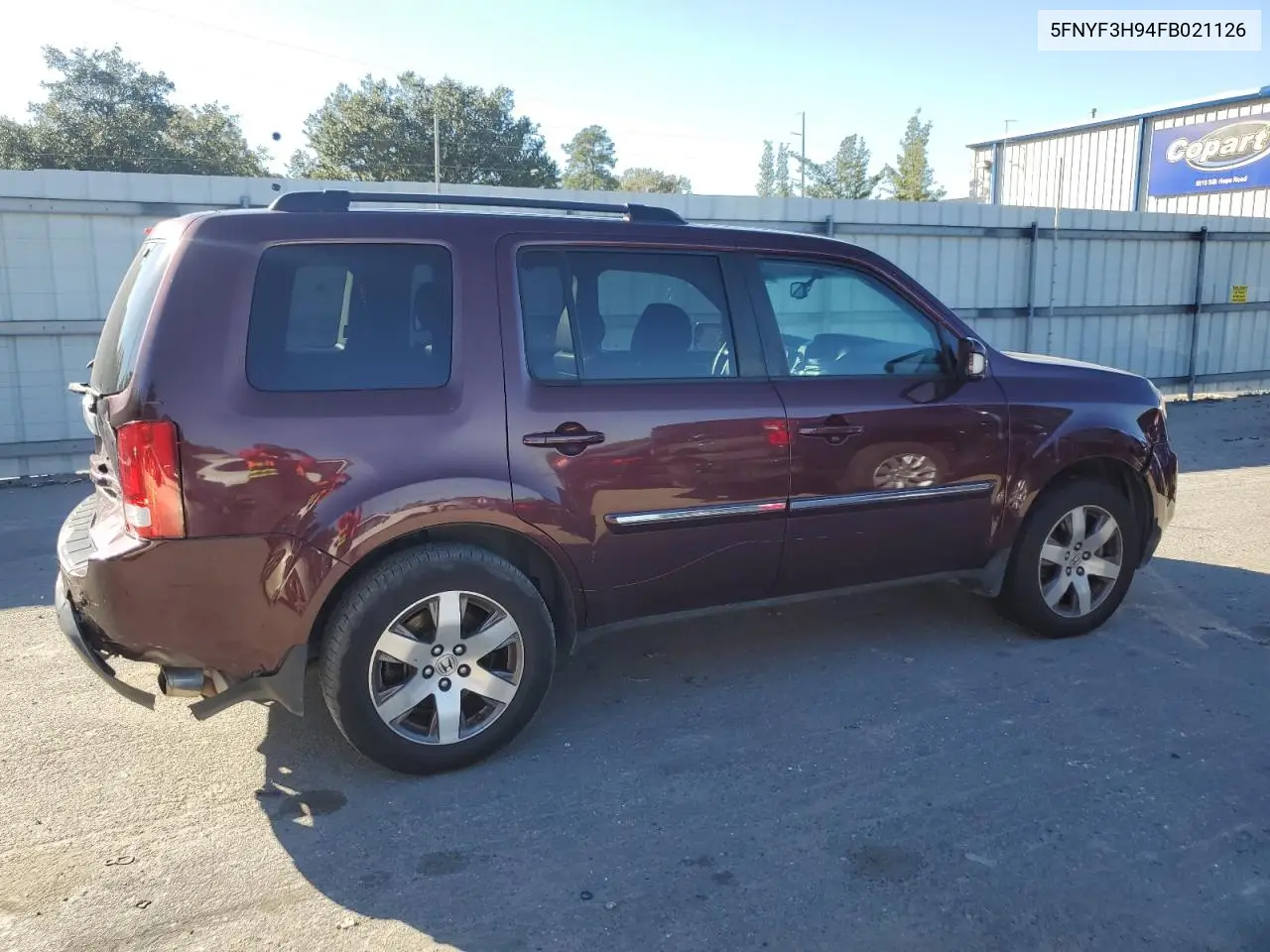 5FNYF3H94FB021126 2015 Honda Pilot Touring