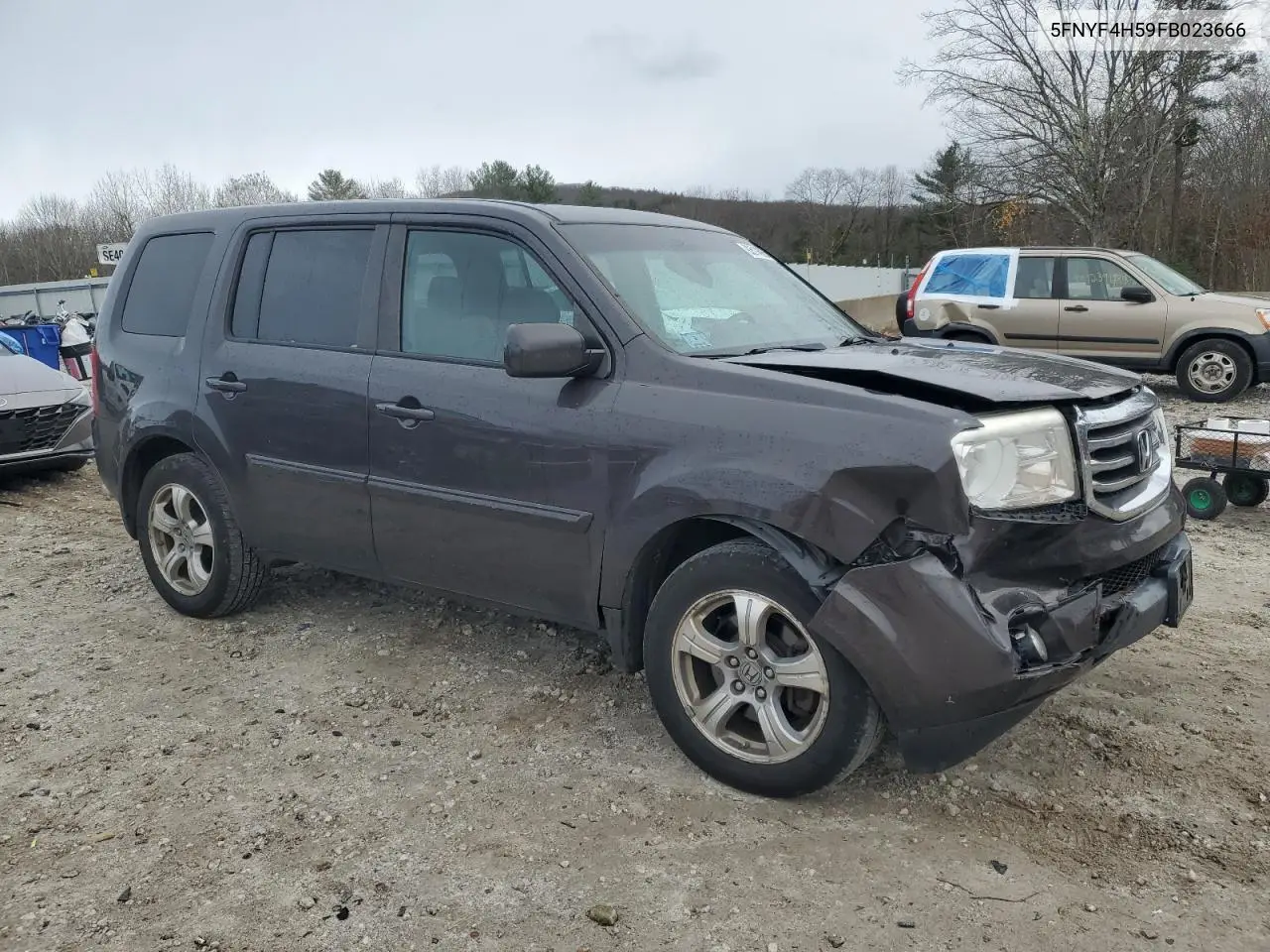 5FNYF4H59FB023666 2015 Honda Pilot Exl