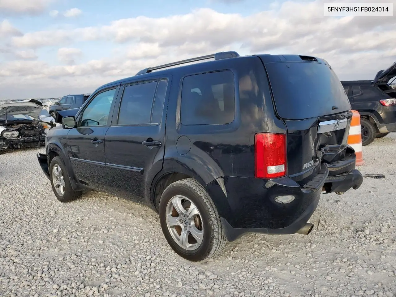 5FNYF3H51FB024014 2015 Honda Pilot Exl