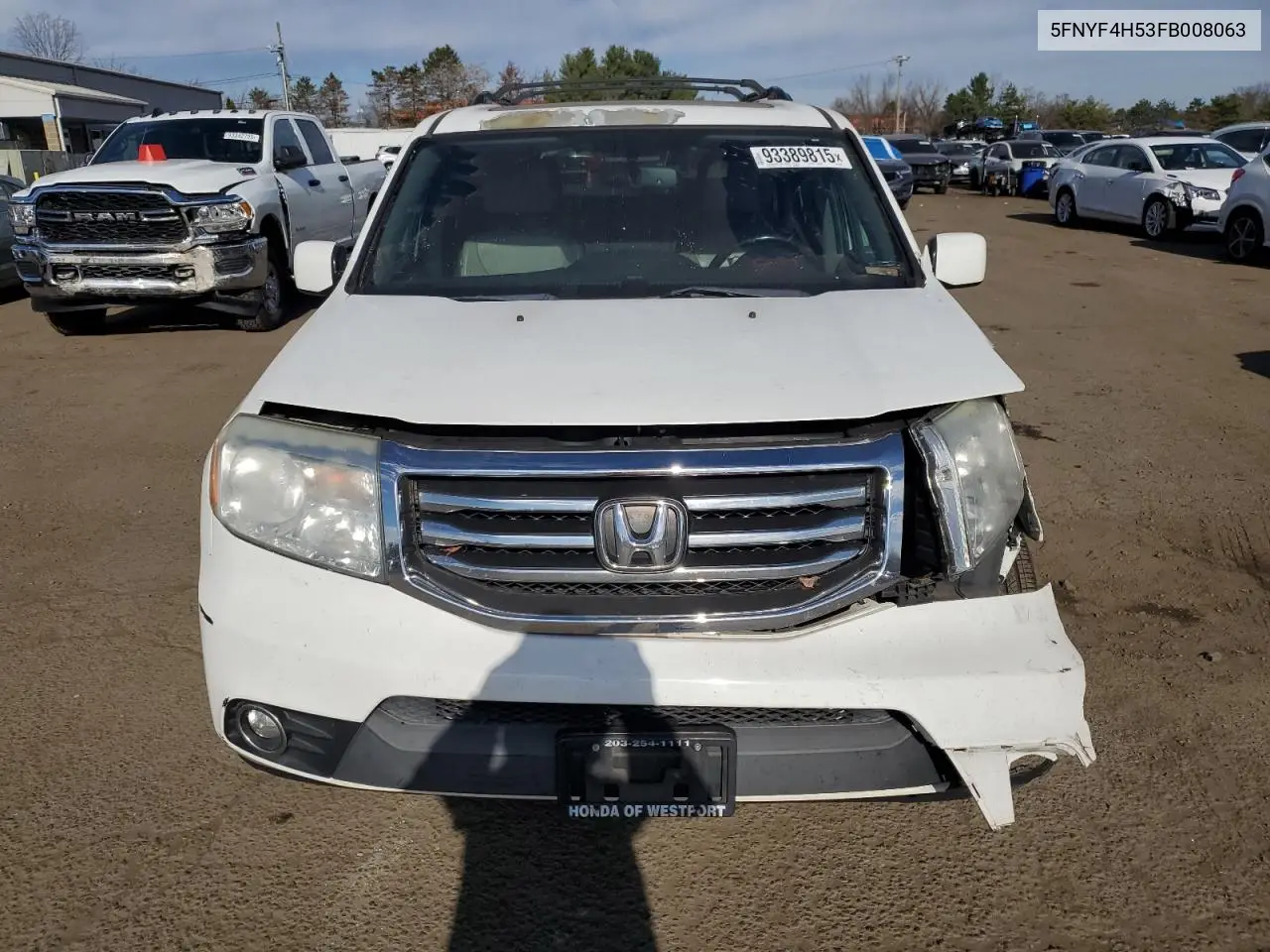 5FNYF4H53FB008063 2015 Honda Pilot Exl