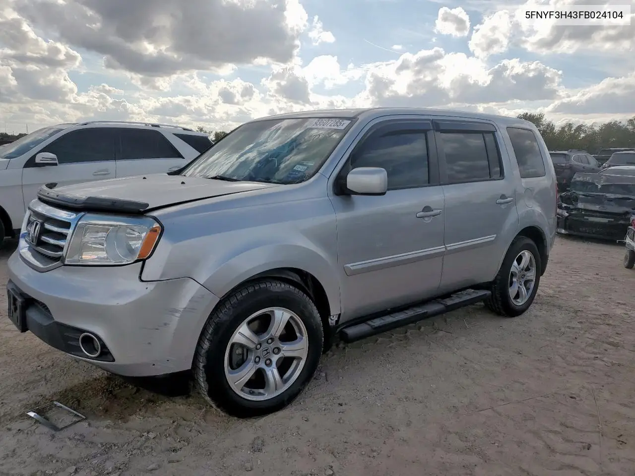 5FNYF3H43FB024104 2015 Honda Pilot Ex