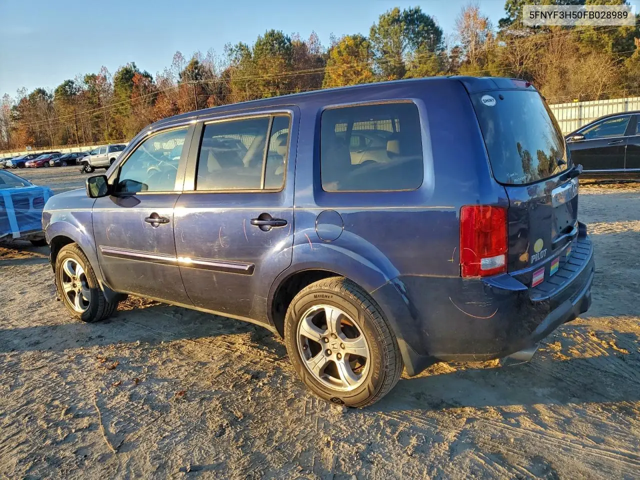 5FNYF3H50FB028989 2015 Honda Pilot Exl