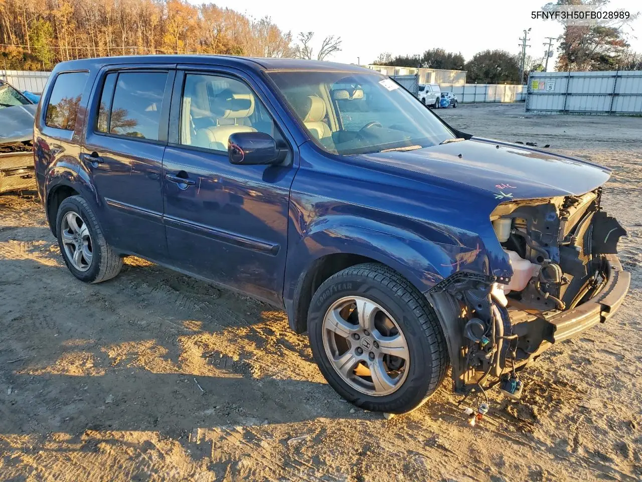5FNYF3H50FB028989 2015 Honda Pilot Exl