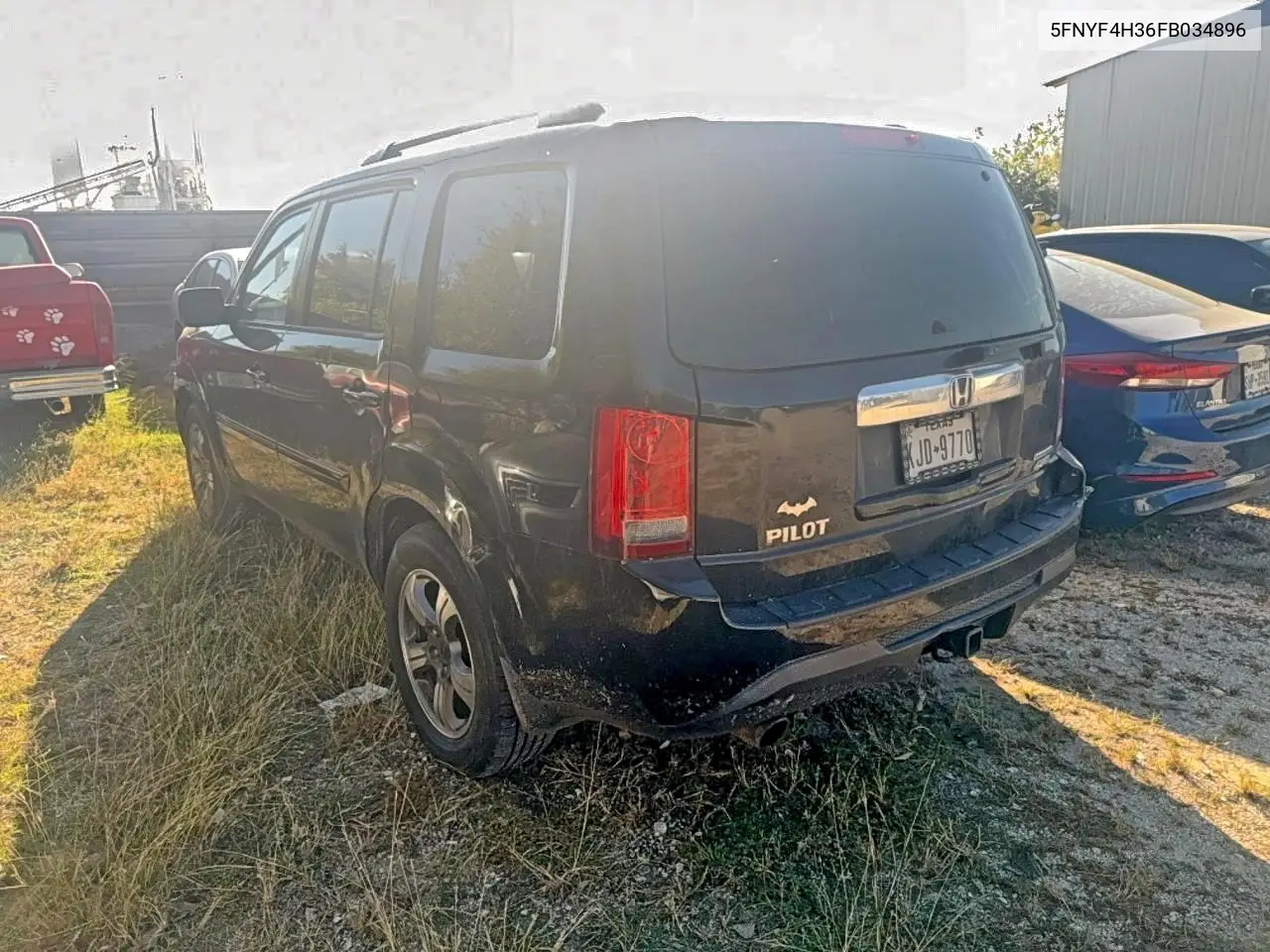 5FNYF4H36FB034896 2015 Honda Pilot Se