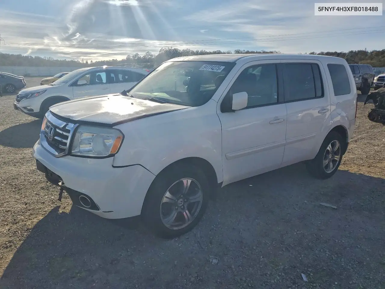 5FNYF4H3XFB018488 2015 Honda Pilot Se