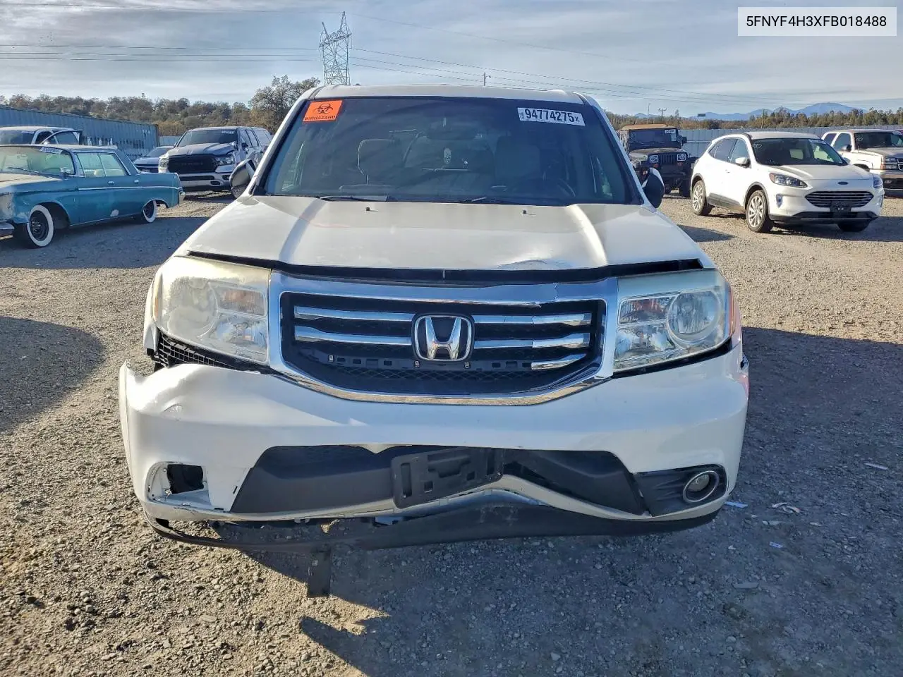 5FNYF4H3XFB018488 2015 Honda Pilot Se