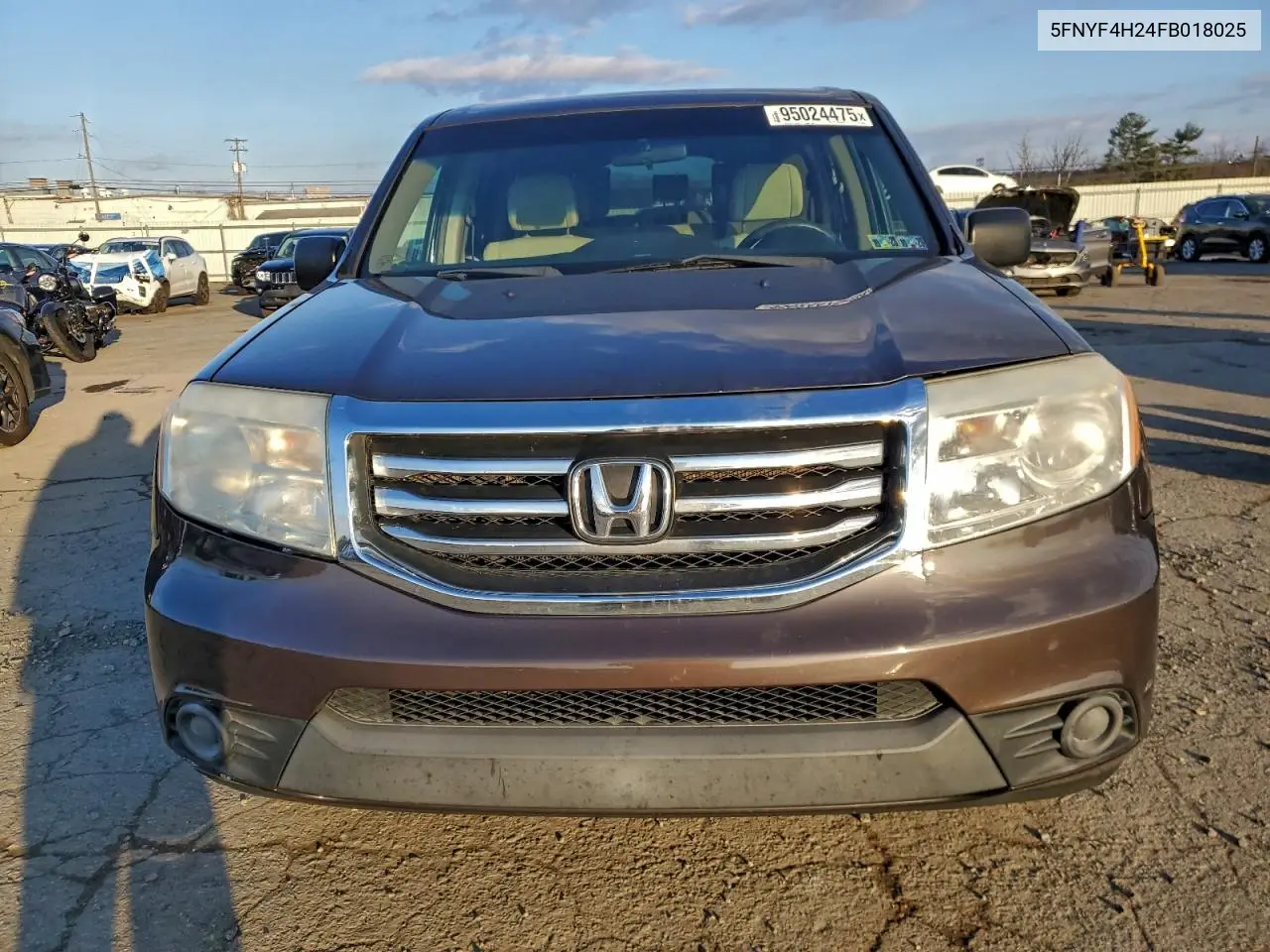 5FNYF4H24FB018025 2015 Honda Pilot Lx