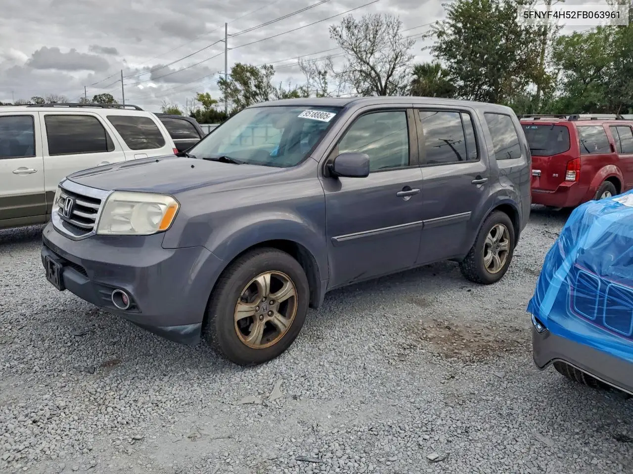 5FNYF4H52FB063961 2015 Honda Pilot Exl