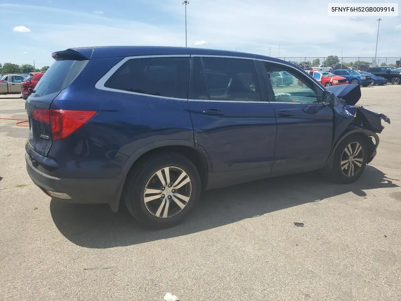 5FNYF6H52GB009914 2016 Honda Pilot Exl