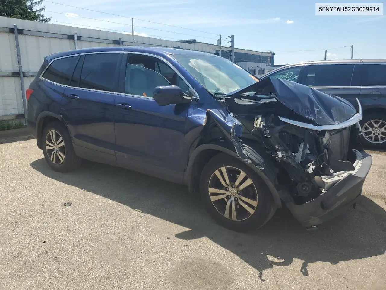 5FNYF6H52GB009914 2016 Honda Pilot Exl